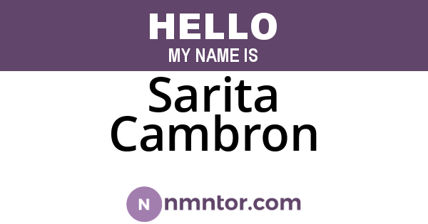 Sarita Cambron