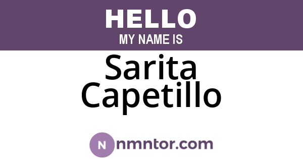 Sarita Capetillo