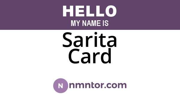 Sarita Card