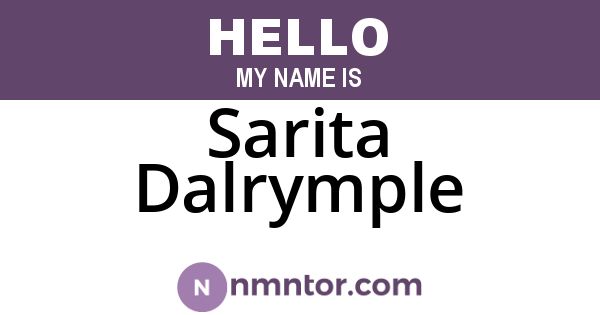 Sarita Dalrymple