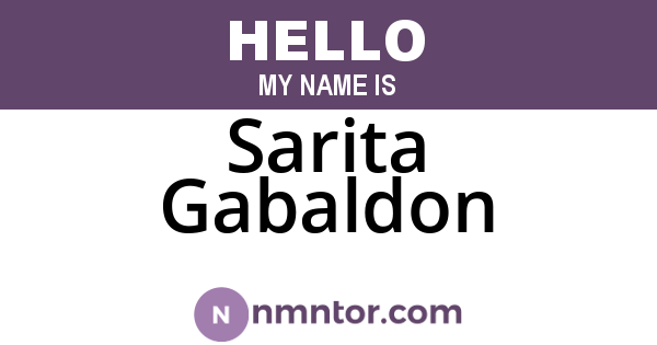 Sarita Gabaldon