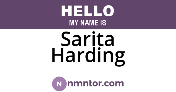 Sarita Harding