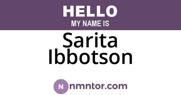 Sarita Ibbotson