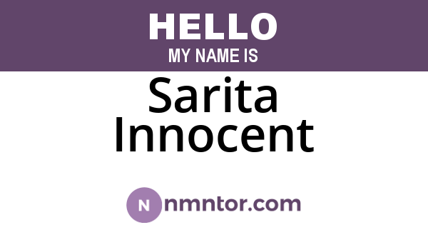 Sarita Innocent