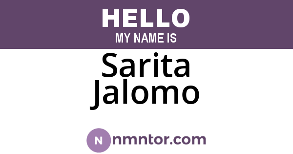 Sarita Jalomo