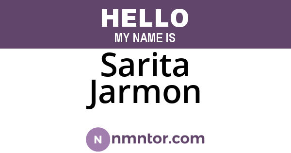 Sarita Jarmon