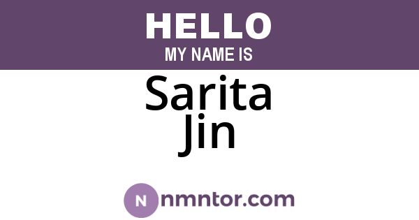 Sarita Jin