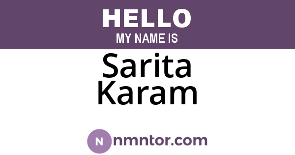 Sarita Karam