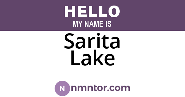 Sarita Lake