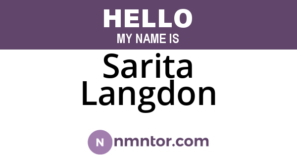 Sarita Langdon