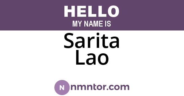 Sarita Lao