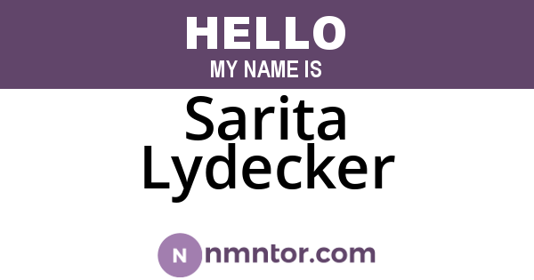 Sarita Lydecker
