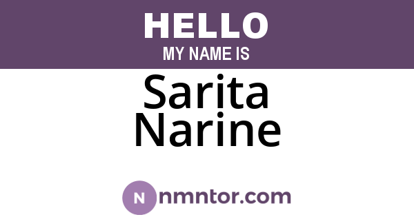 Sarita Narine