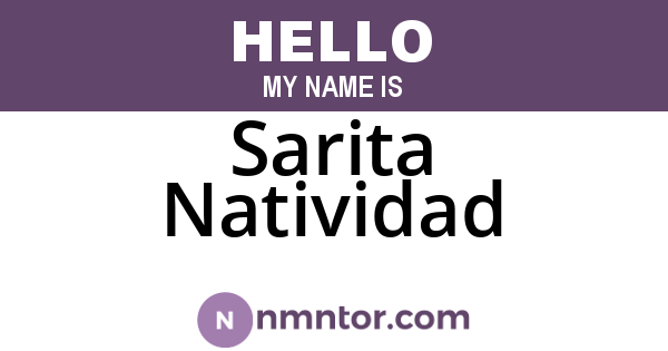 Sarita Natividad