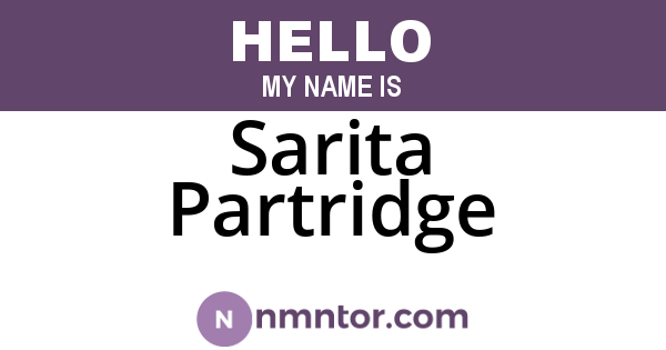 Sarita Partridge