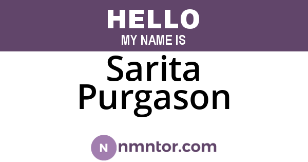 Sarita Purgason