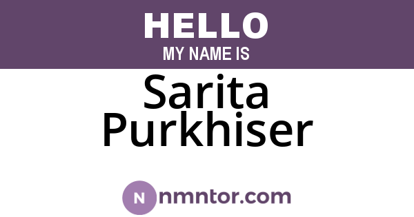 Sarita Purkhiser