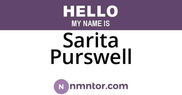 Sarita Purswell