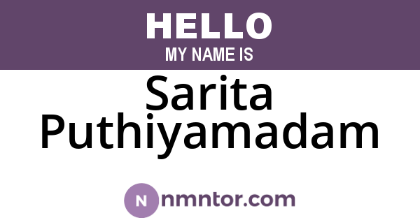 Sarita Puthiyamadam