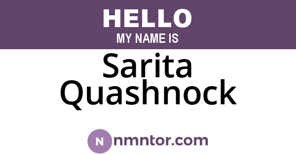 Sarita Quashnock