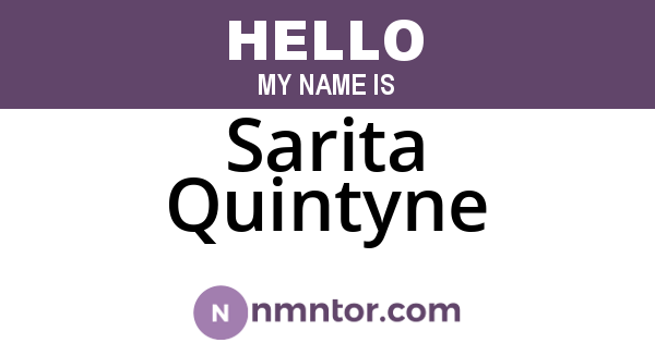 Sarita Quintyne