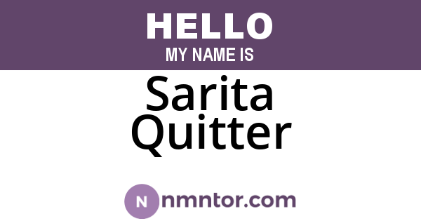 Sarita Quitter