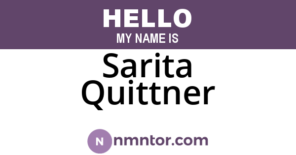 Sarita Quittner