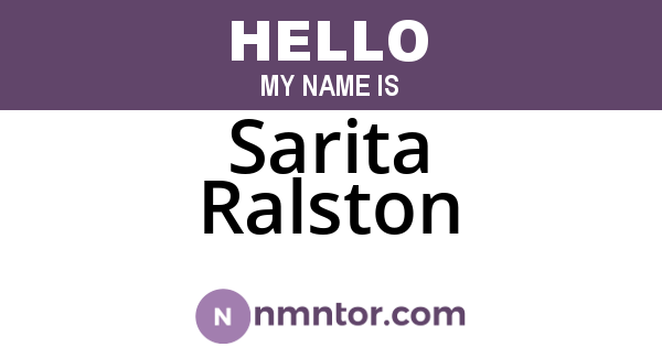 Sarita Ralston