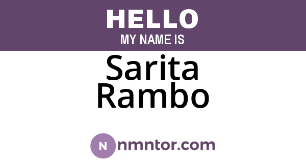 Sarita Rambo