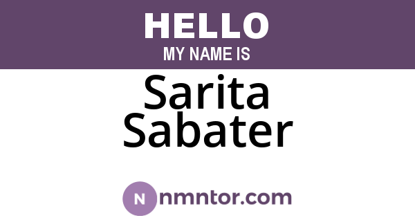 Sarita Sabater