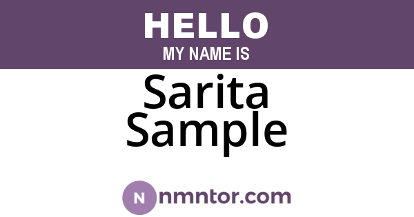 Sarita Sample