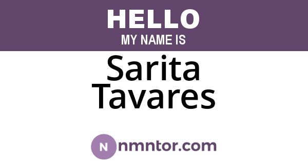 Sarita Tavares