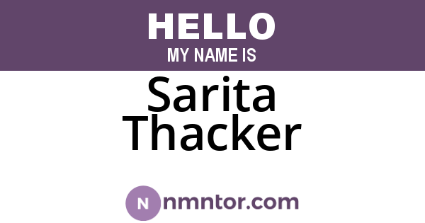 Sarita Thacker