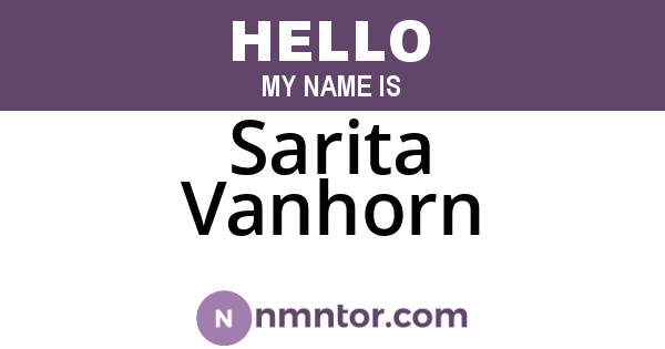 Sarita Vanhorn