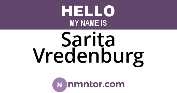 Sarita Vredenburg