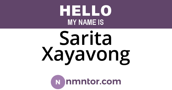 Sarita Xayavong