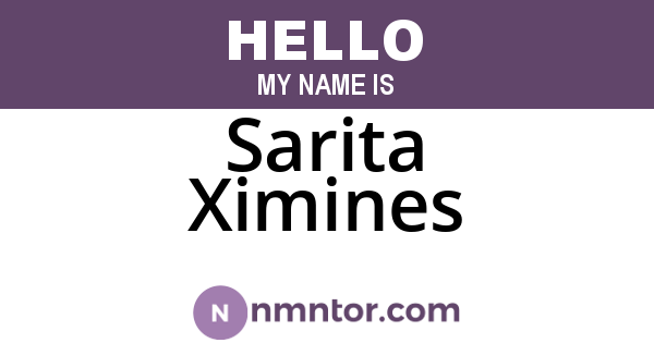 Sarita Ximines