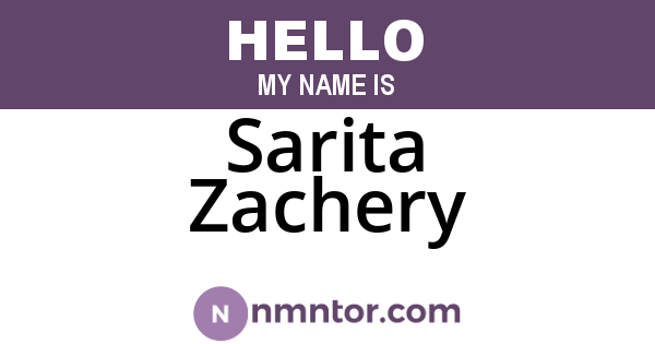 Sarita Zachery