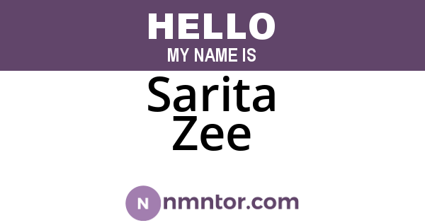 Sarita Zee