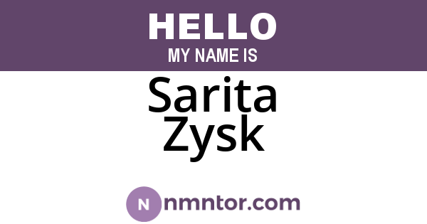 Sarita Zysk