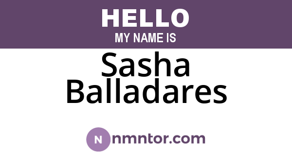 Sasha Balladares