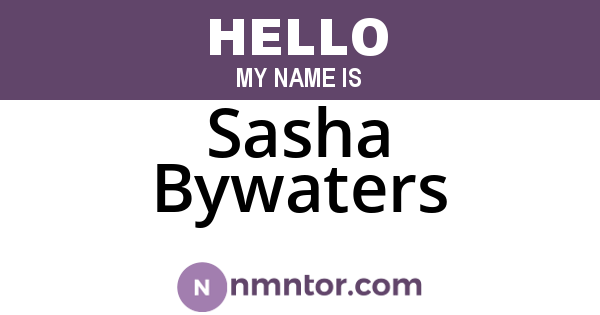 Sasha Bywaters