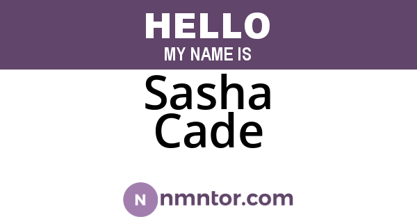 Sasha Cade