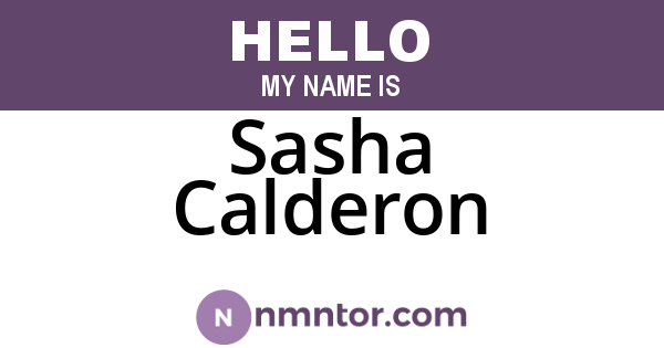 Sasha Calderon