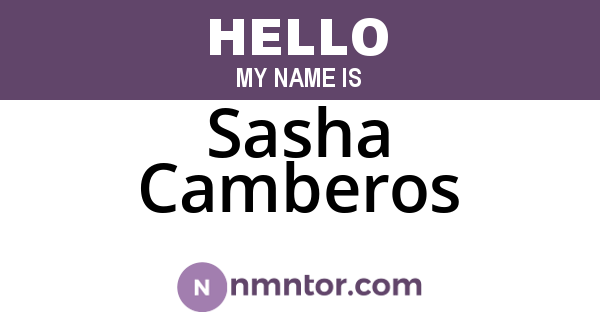 Sasha Camberos