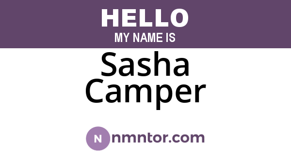 Sasha Camper