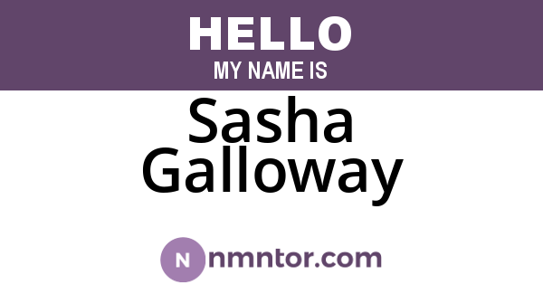 Sasha Galloway