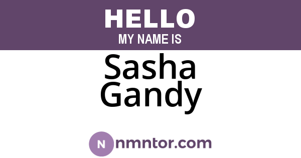 Sasha Gandy