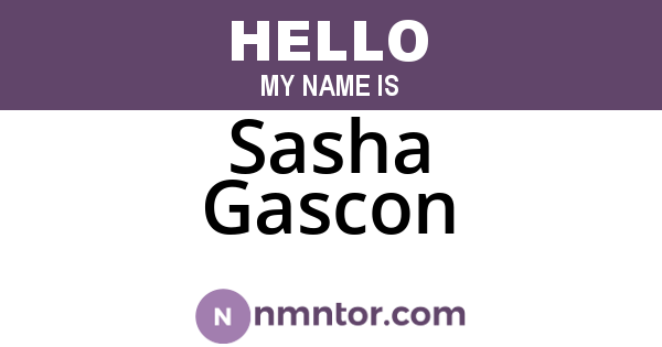 Sasha Gascon