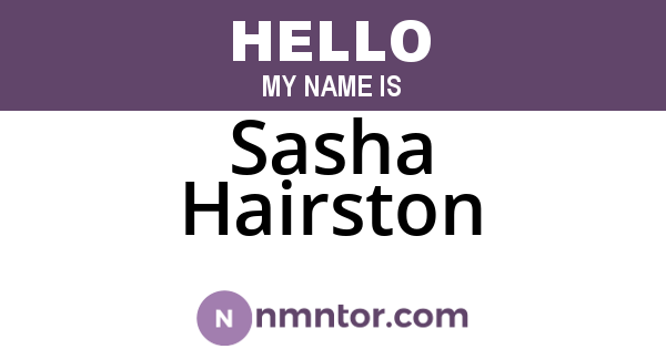 Sasha Hairston